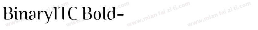 BinaryITC Bold字体转换
